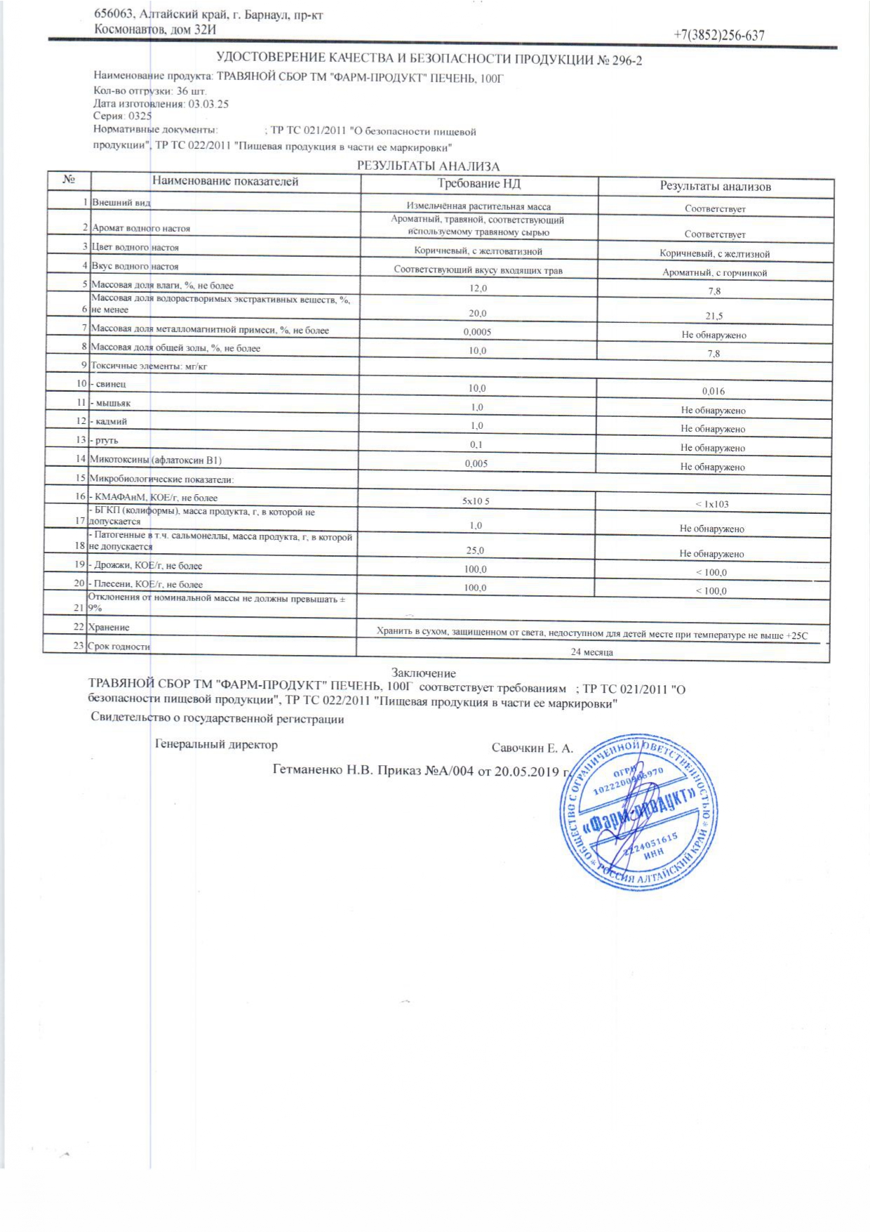 Паспорт №032025
